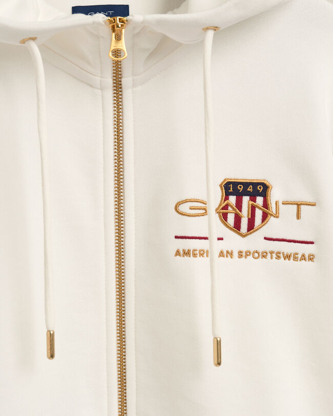 Archive Shield hoodie met ritssluiting