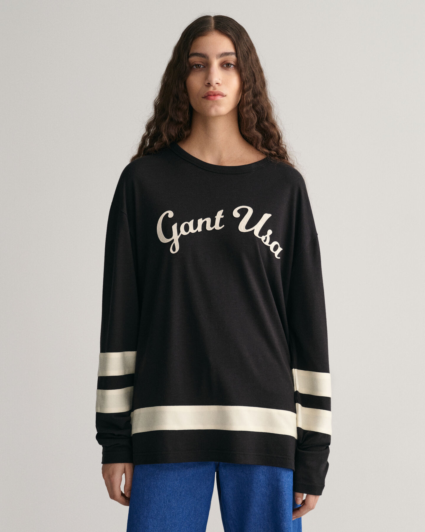 Script Graphic T-shirt met lange mouwen