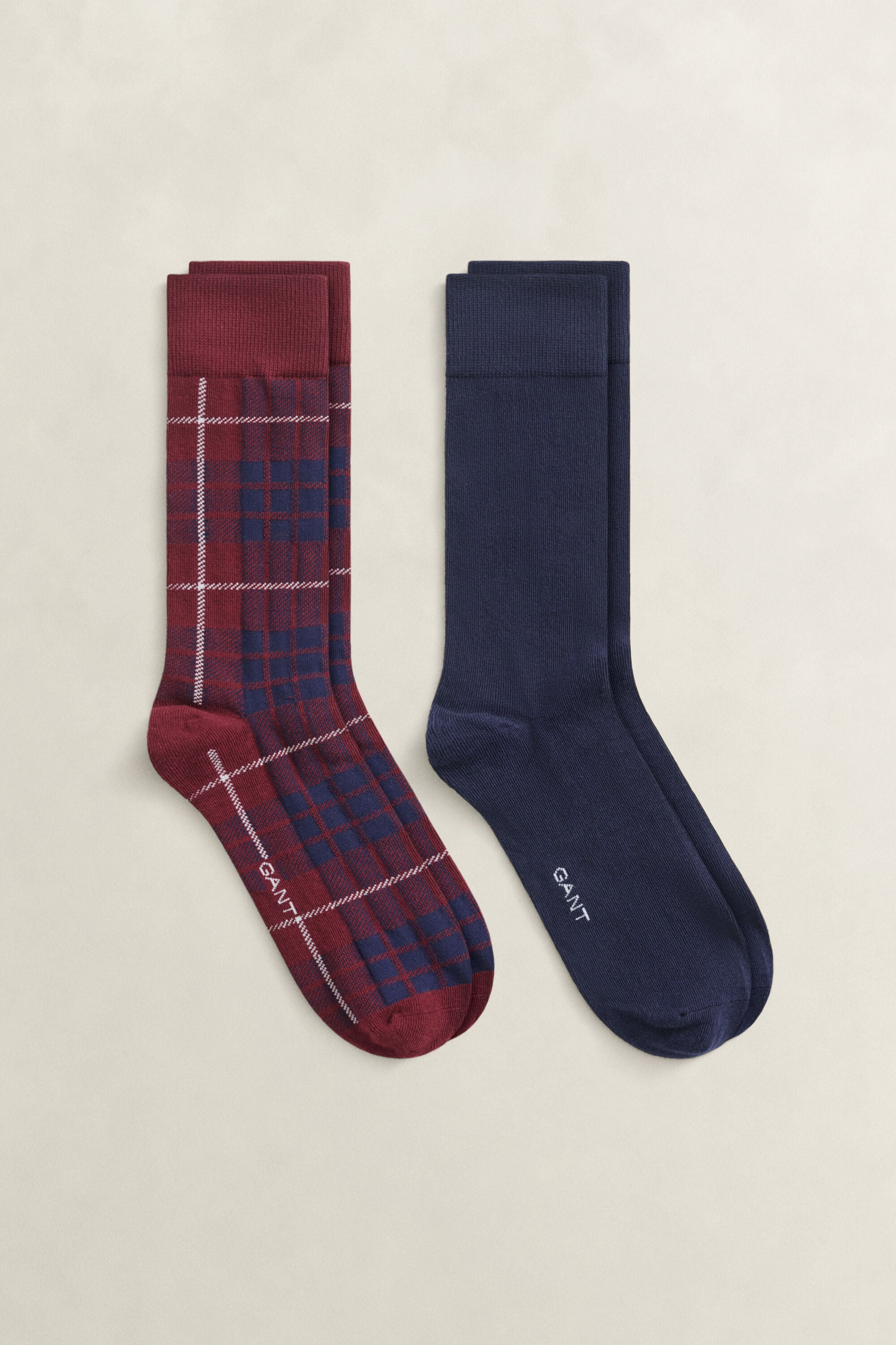 Set van twee paar Schots geruite sokken in cadeauverpakking