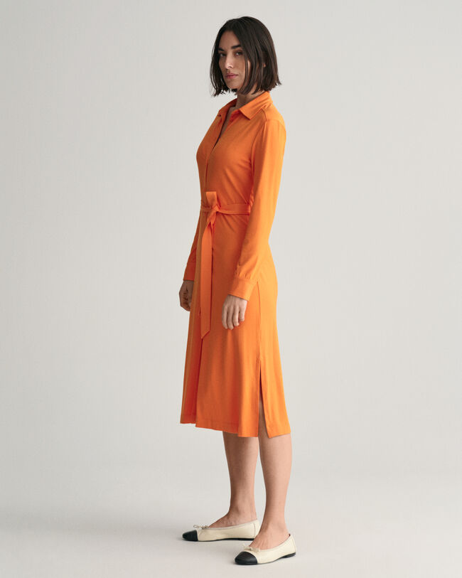 Slim Fit jersey overhemdjurk