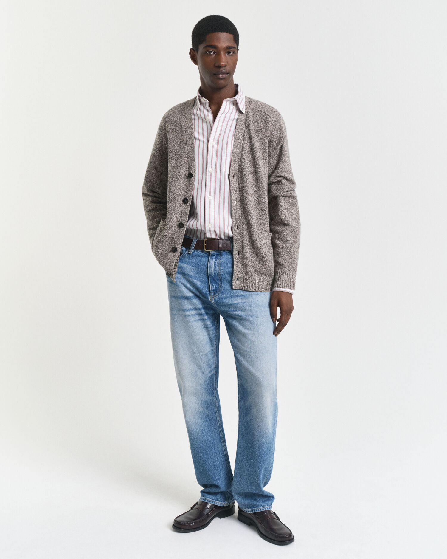 Vest van mouliné wolmix