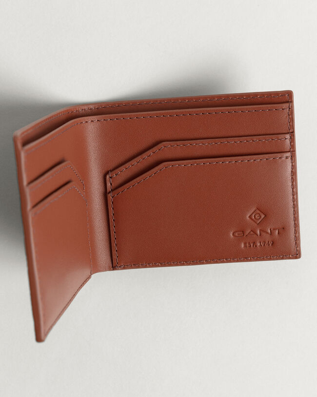 Leren Signature Weave portemonnee