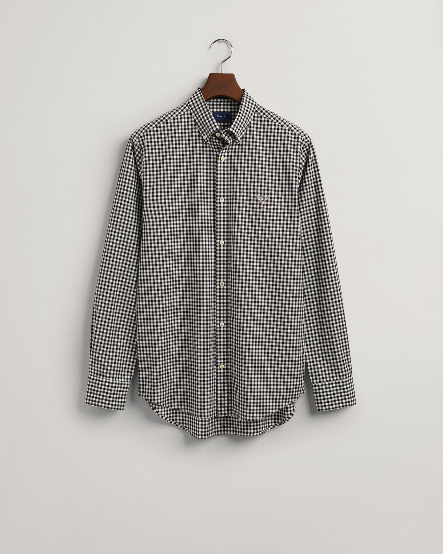 Regular Fit poplin overhemd met Gingham-ruitje