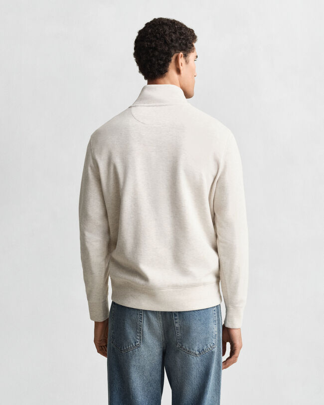 Light Sacker Rib sweatshirt met korte rits
