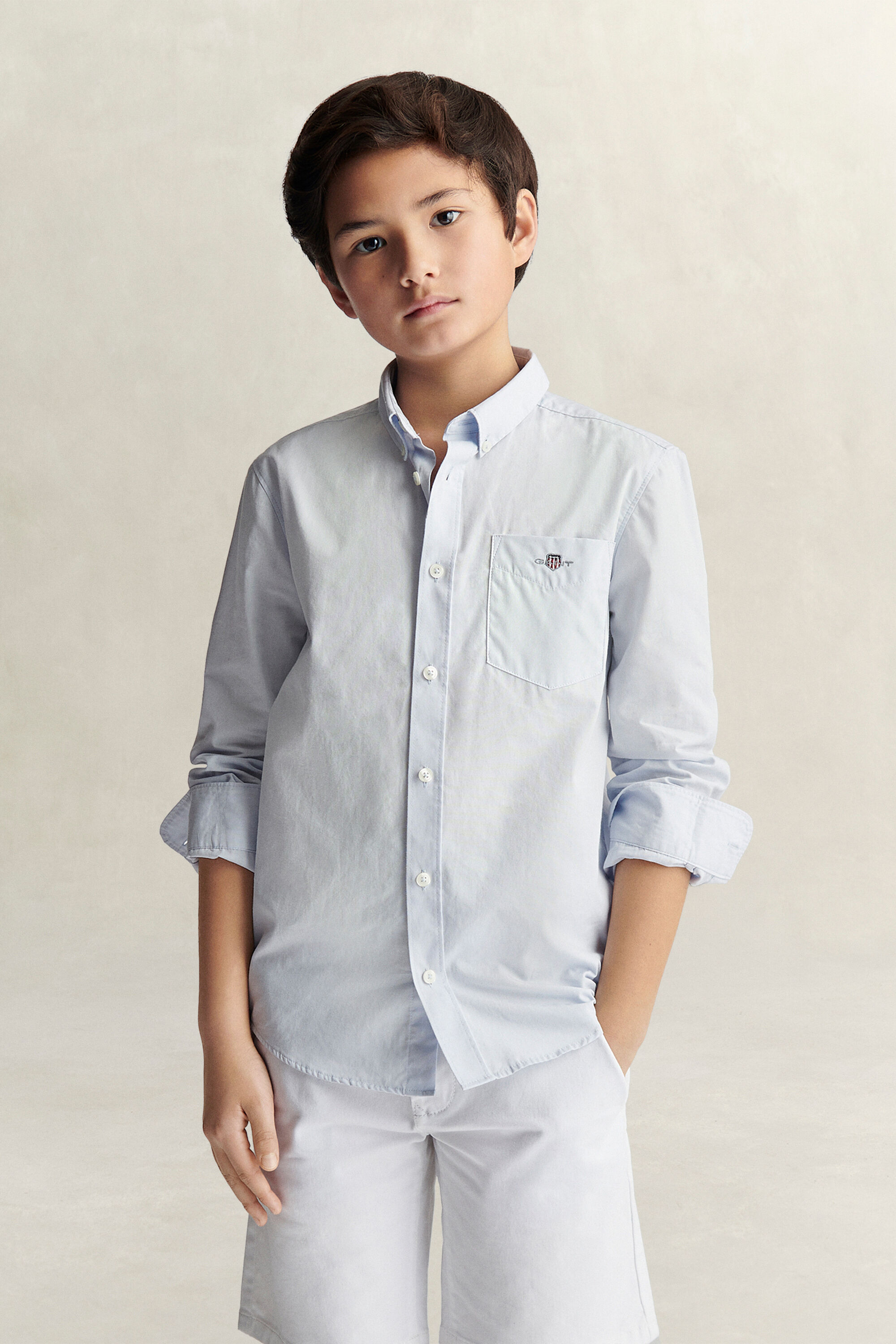 Teen Boys Shield poplin overoverhemd