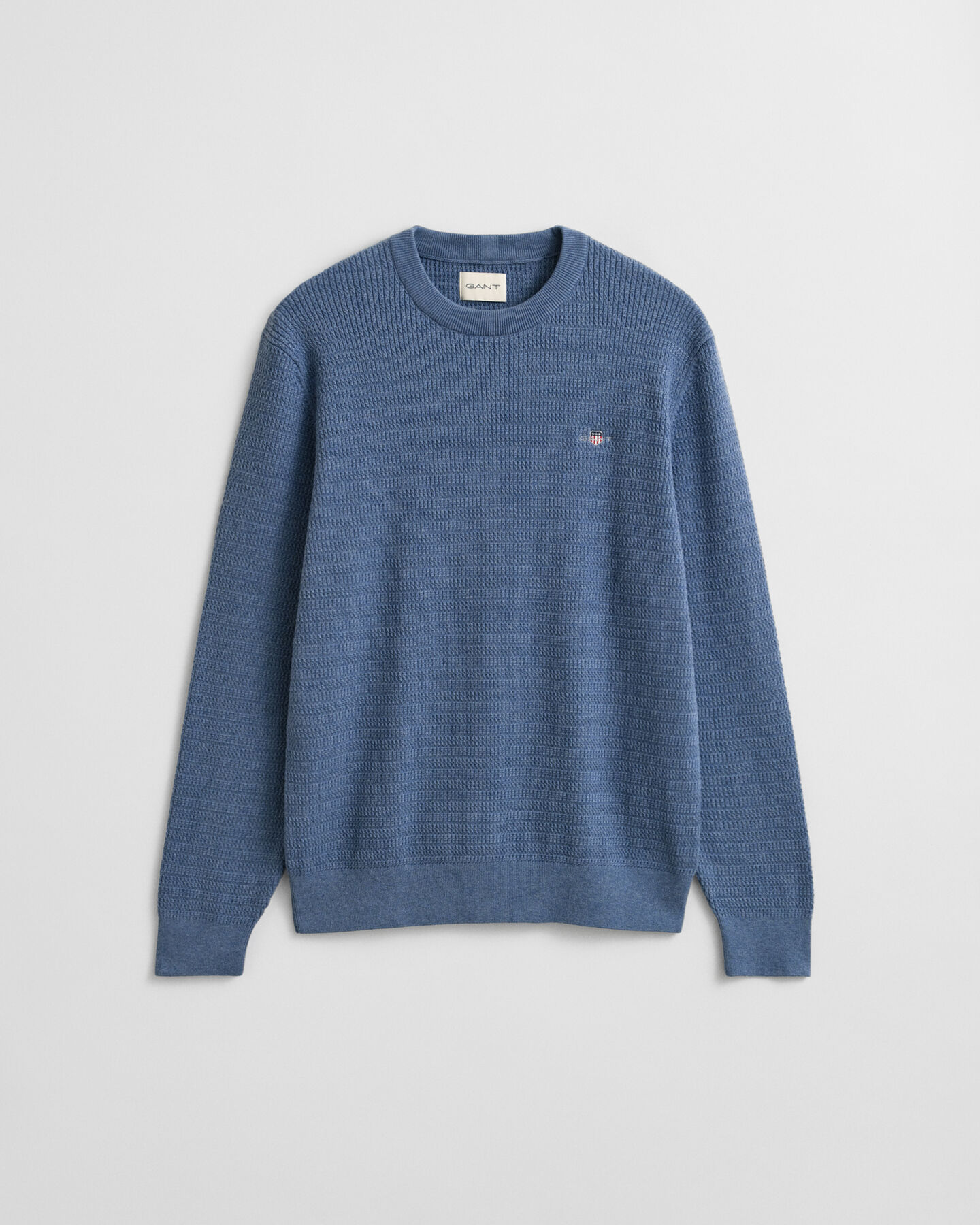 Gebreide trui met minikabels en ronde hals