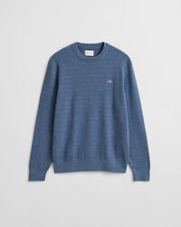 Gebreide trui met minikabels en ronde hals