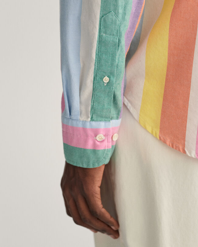 Regular Fit Oxford-overhemd met veelkleurige strepen