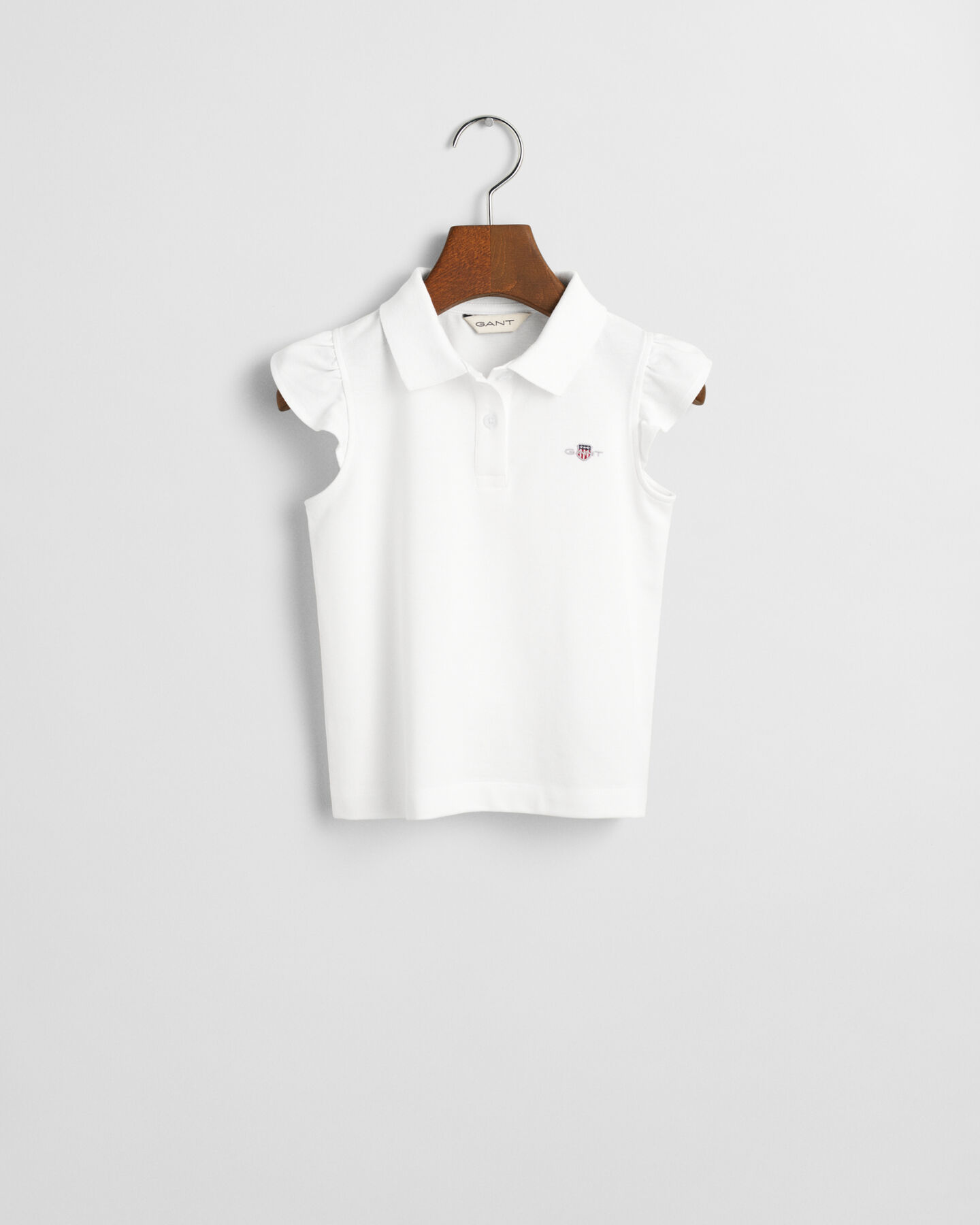 Girls Shield piqu&eacute; top met ruches