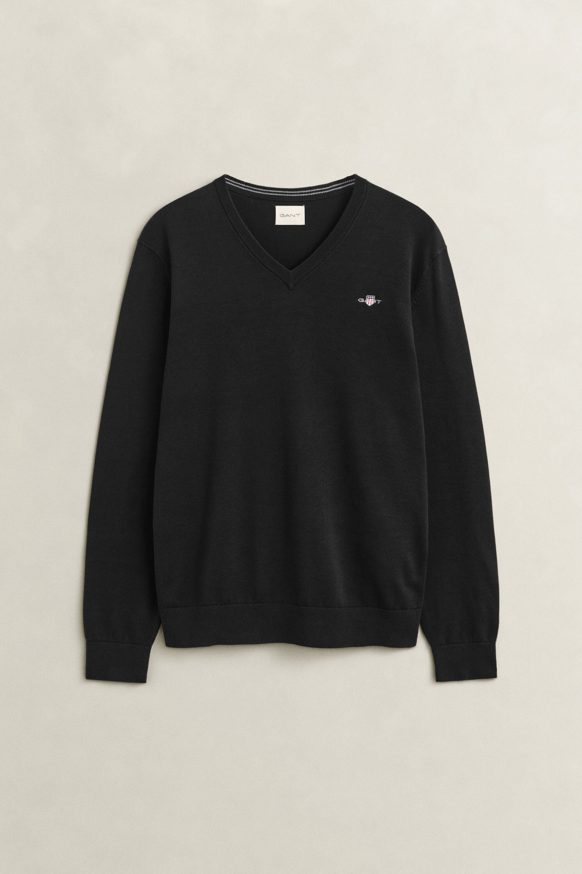 Klassieke sweater van katoen met V-hals