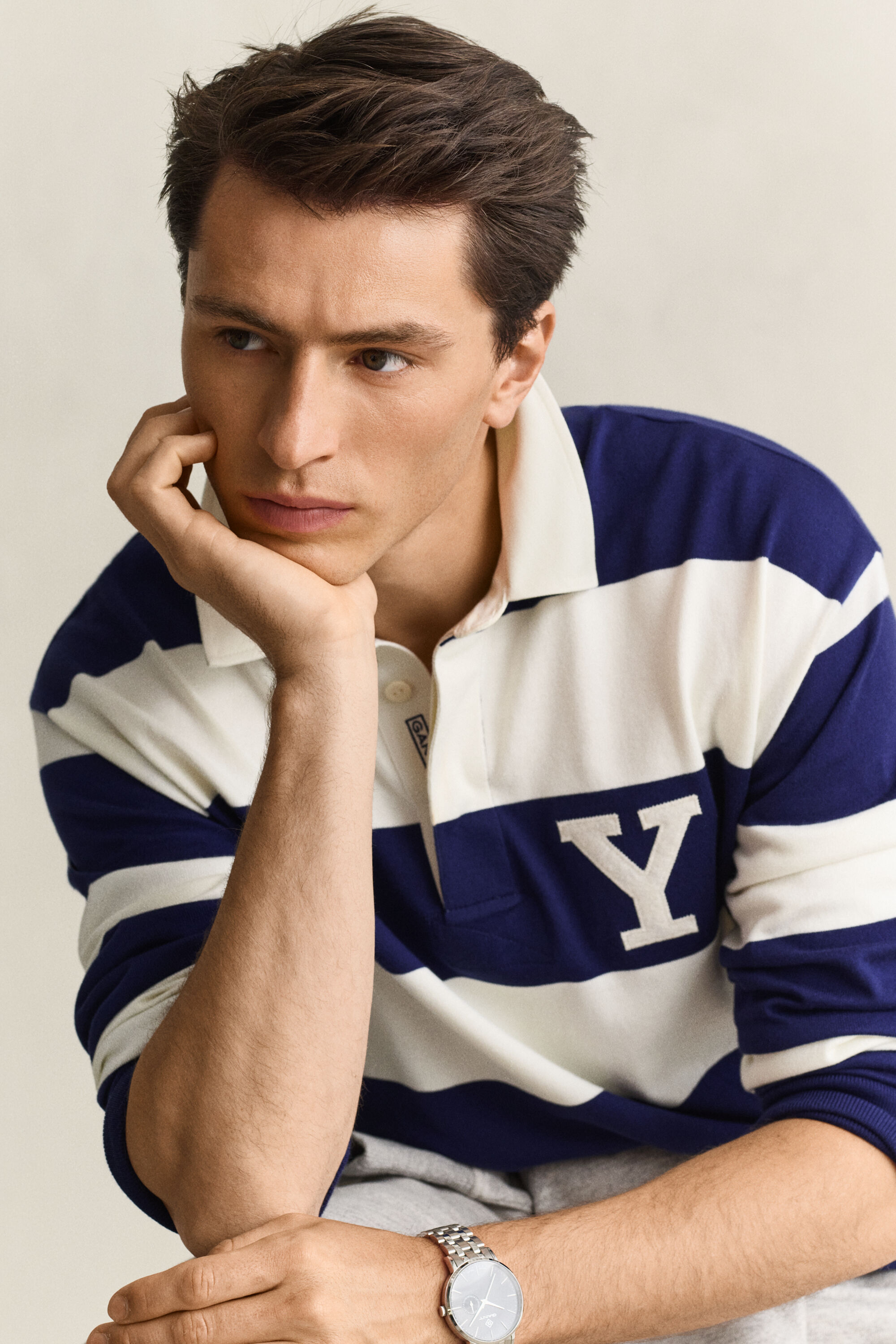 Gant x Yale Heavy Rugger met strepen