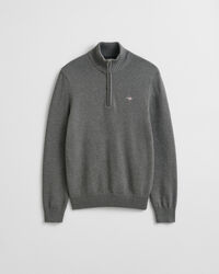 Casual katoenen trui met korte rits