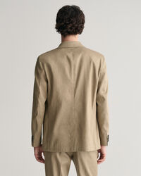 Kostuumblazer van katoen en linnen