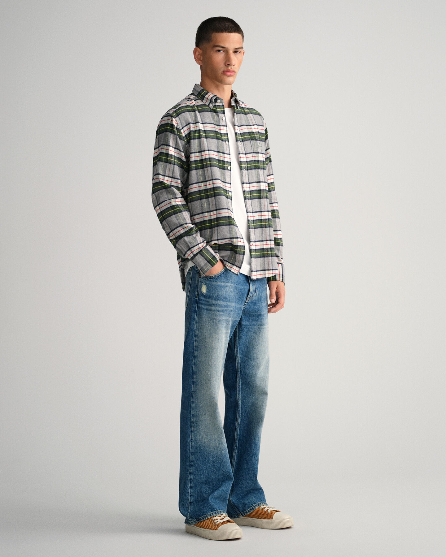 Regular Fit flanellen geruit overhemd