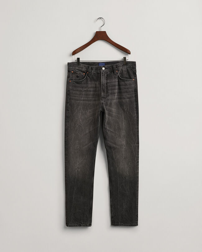 Hayes Slim Fit jeans met vintage wassing