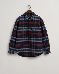 Doorgestikt flanellen overshirt