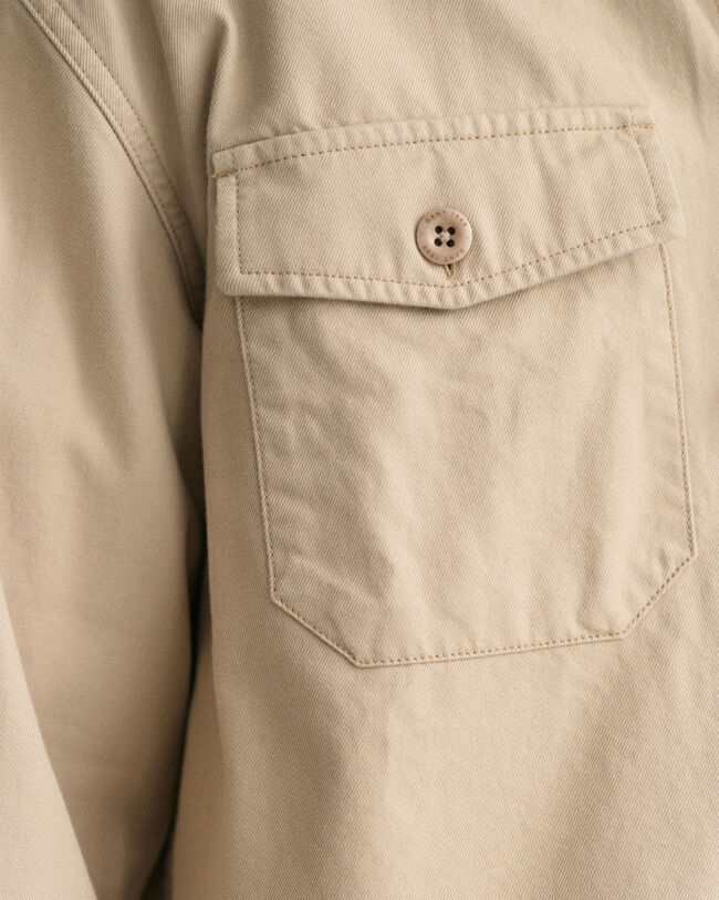 Relaxed Fit Solid overhemd van keperstof