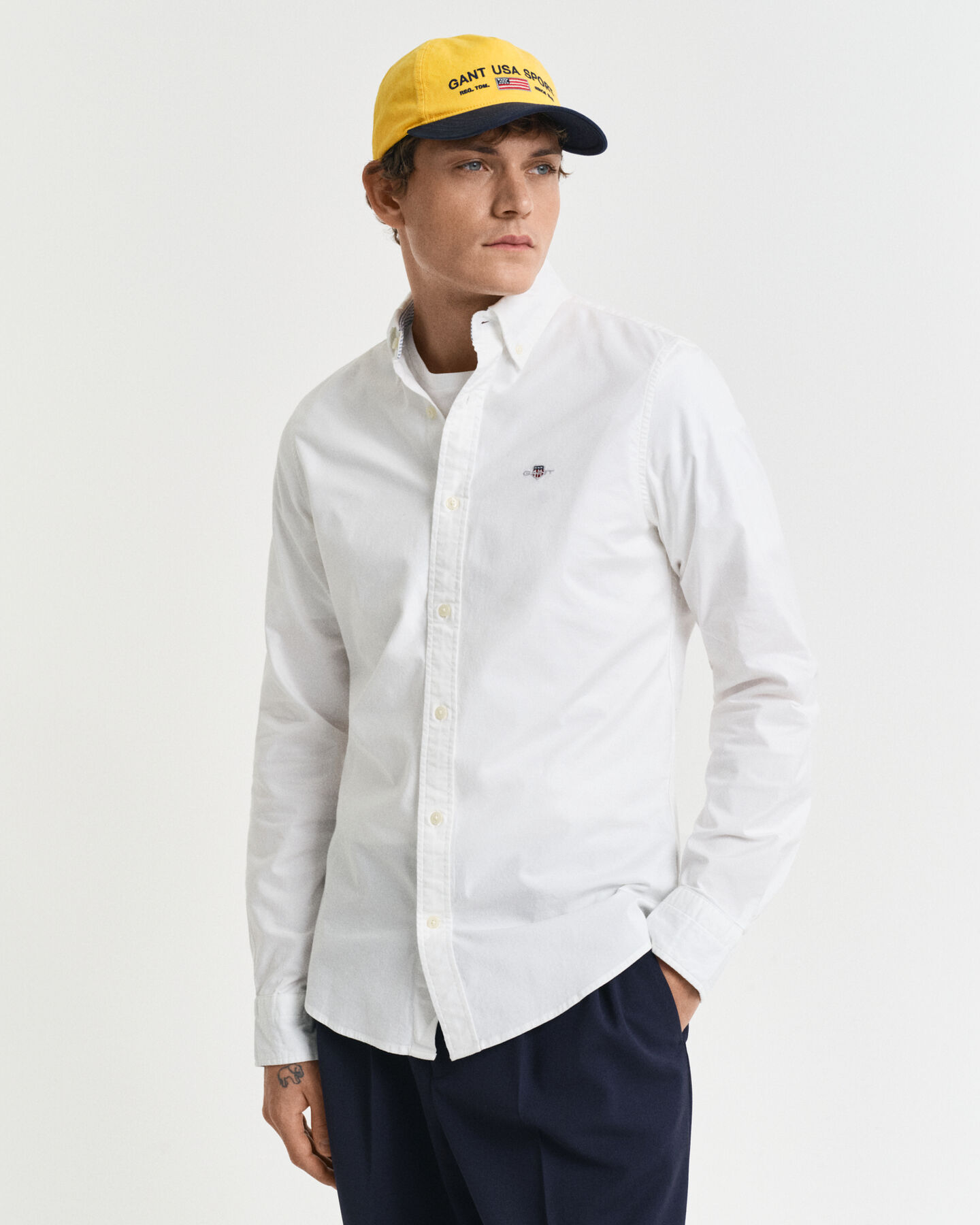 Slim Fit Oxford-overhemd met stretch