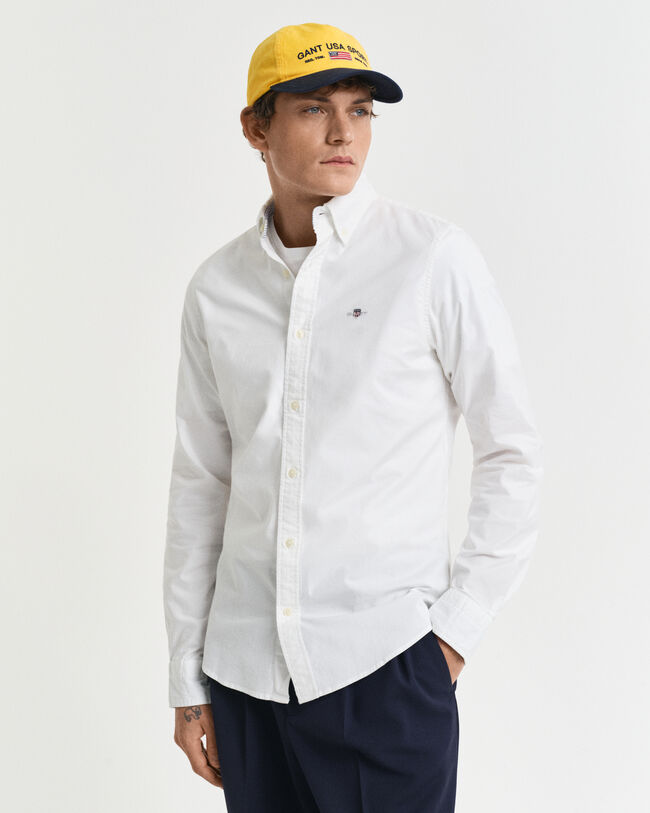 Slim Fit Oxford-overhemd met stretch