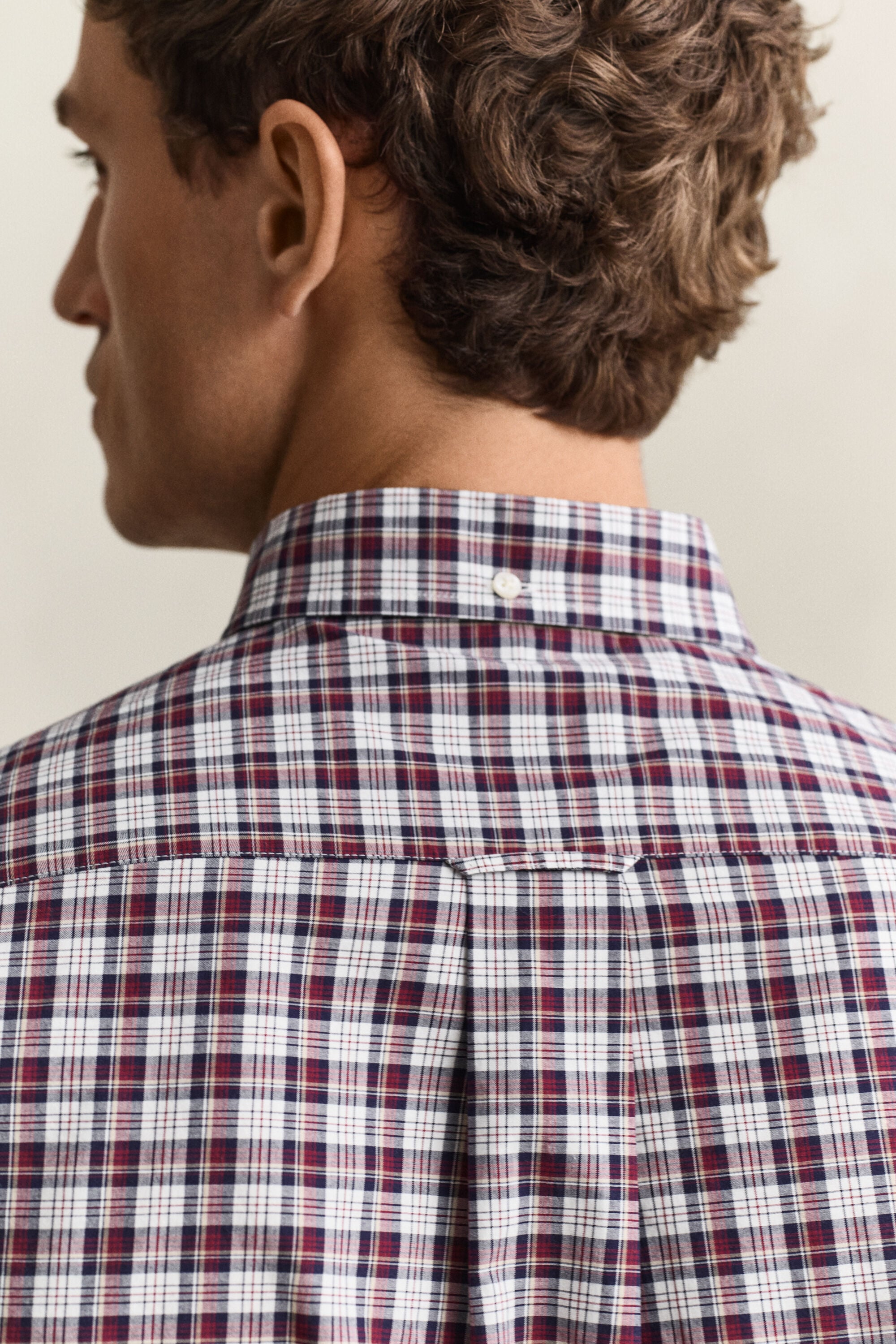 Geruit poplin overhemd