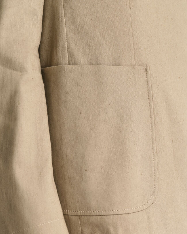 Kostuumblazer van katoen en linnen