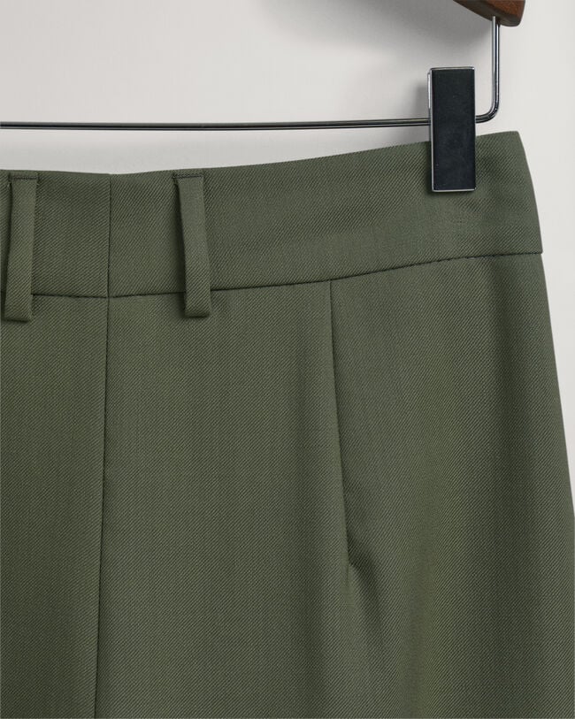 Wijde broek met hoge taille en plooien