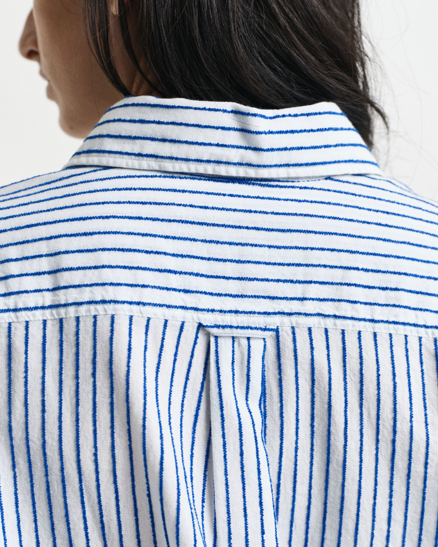 Relaxed Fit Textured overhemd met strepen