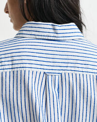 Relaxed Fit Textured overhemd met strepen