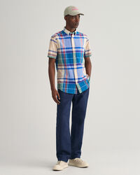 Regular Fit overhemd met korte mouwen en Indiase madrasruit