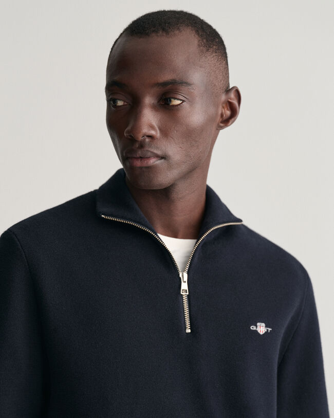 Milano Knit katoenen trui met korte rits