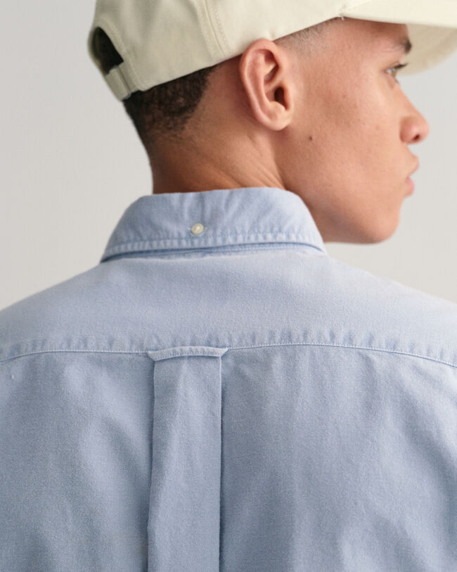 Regular Fit geborsteld Oxford-overhemd