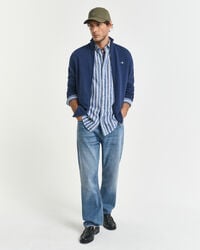 Casual vest van katoen met ritssluiting