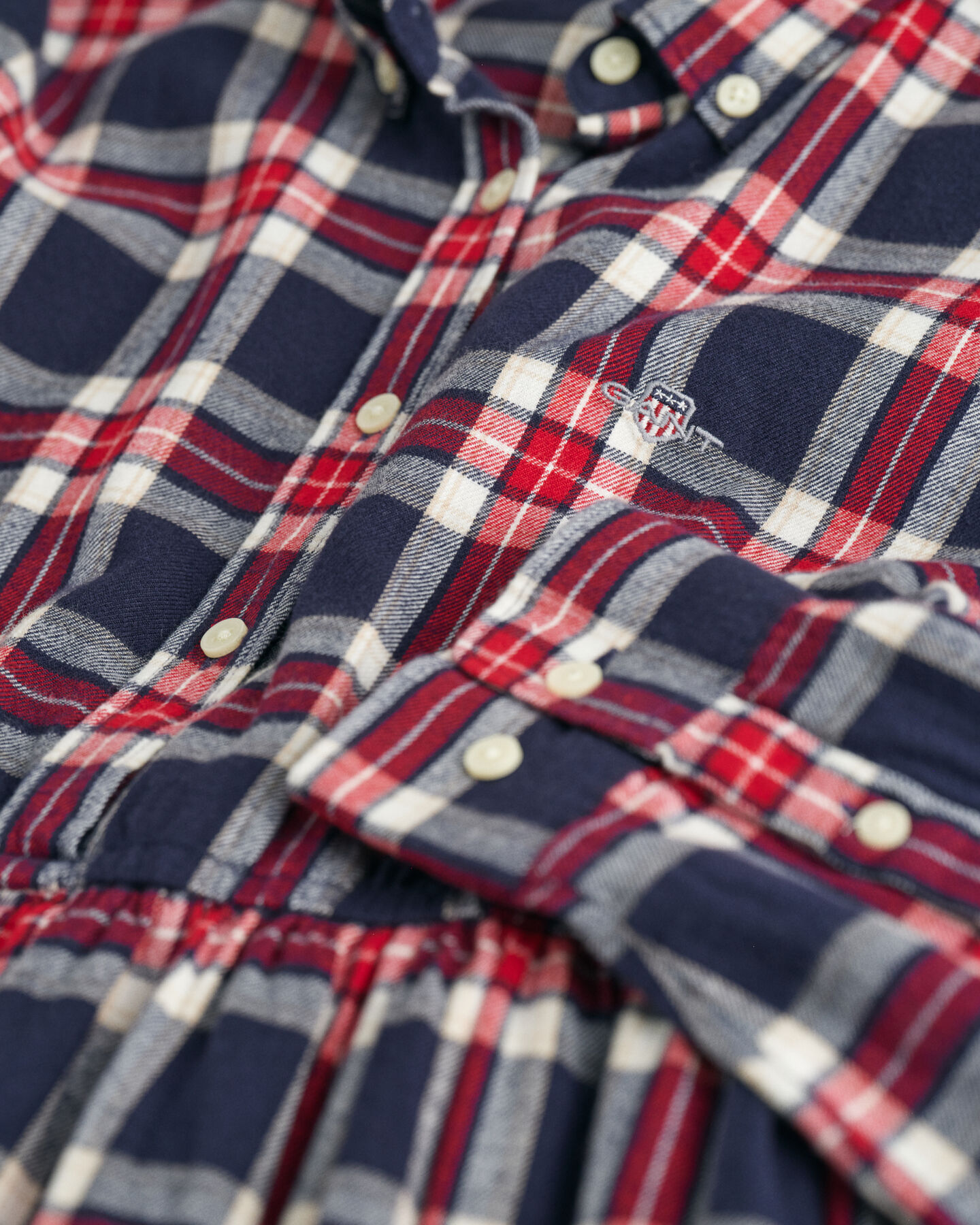 Teen Girls flanellen overhemdjurk met ruiten