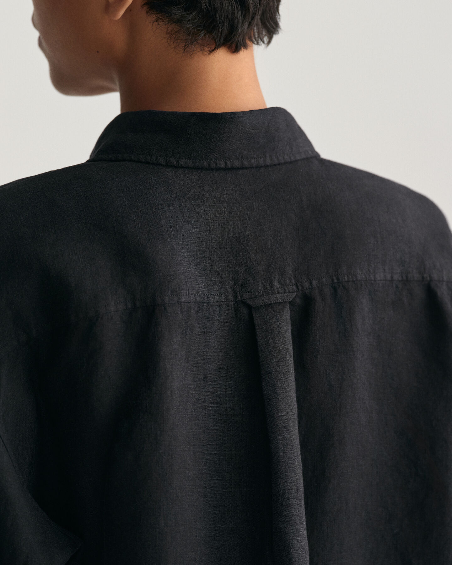 Relaxed Fit cropped blouse van linnen