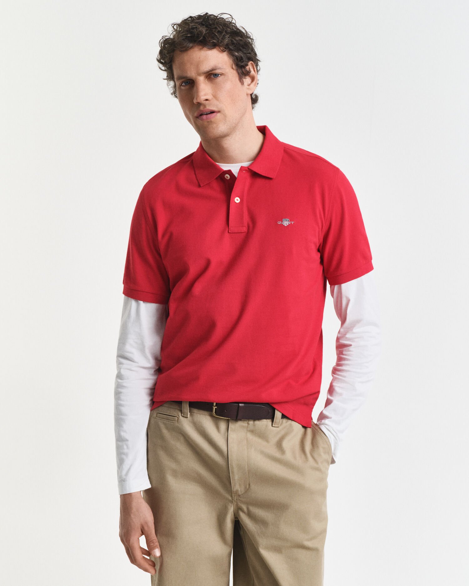 Regular Fit Shield piqué poloshirt