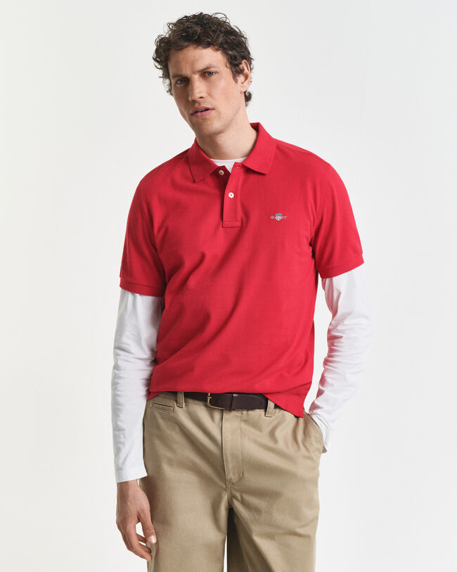 Regular Fit Shield piqué poloshirt