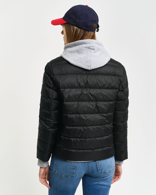 Licht donsjack met logo