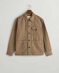 Overshirt van geborstelde keper