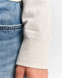 Contrast trui met V-hals