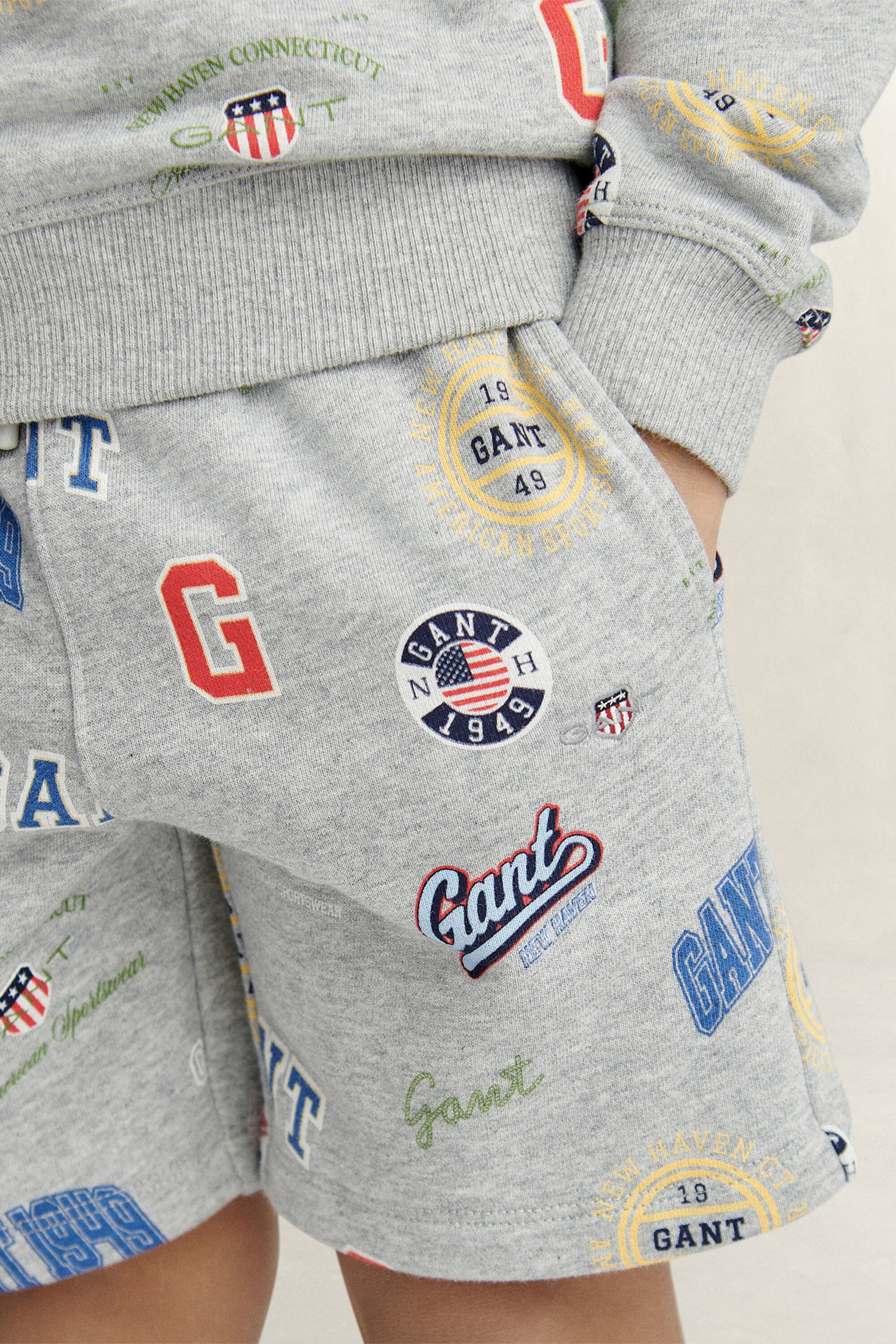 Set van sweatshort en sweatshirt met print voor jongens