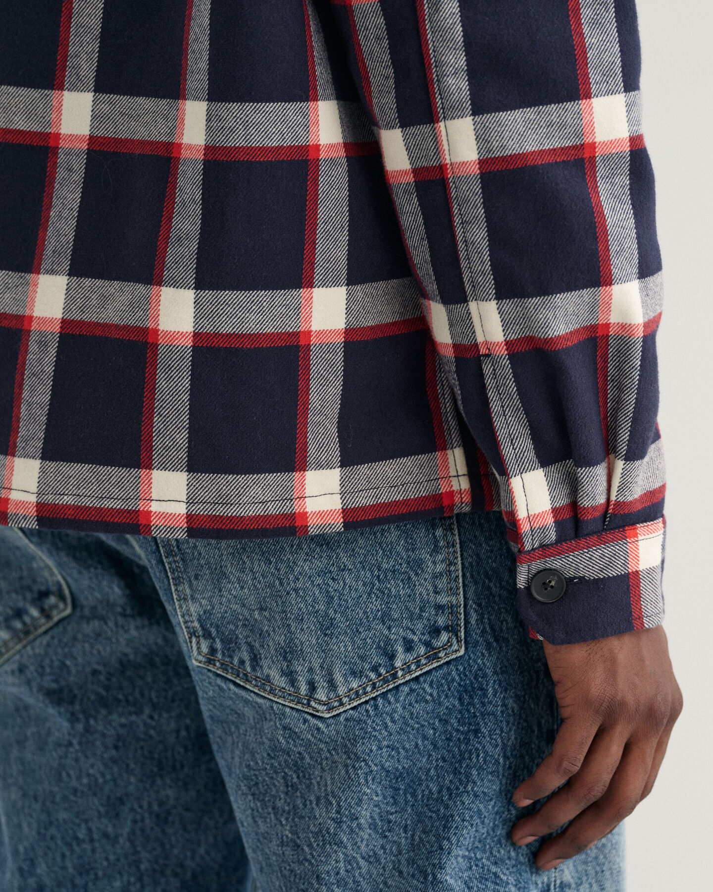 Flanellen overshirt met ruitje