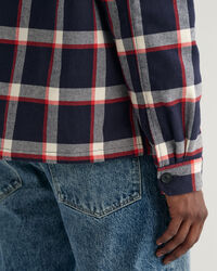 Flanellen overshirt met ruitje