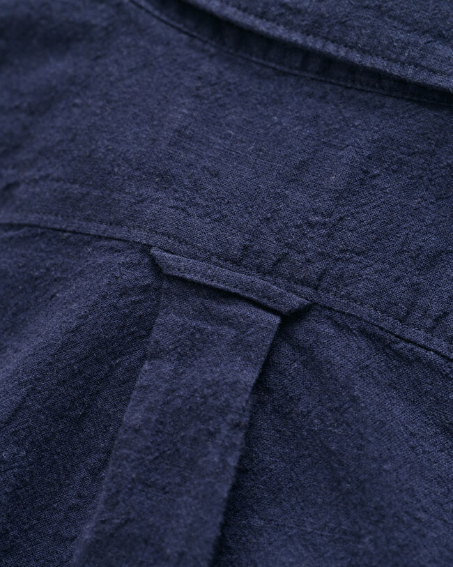 Kids overhemd van katoen en linnen met korte mouwen