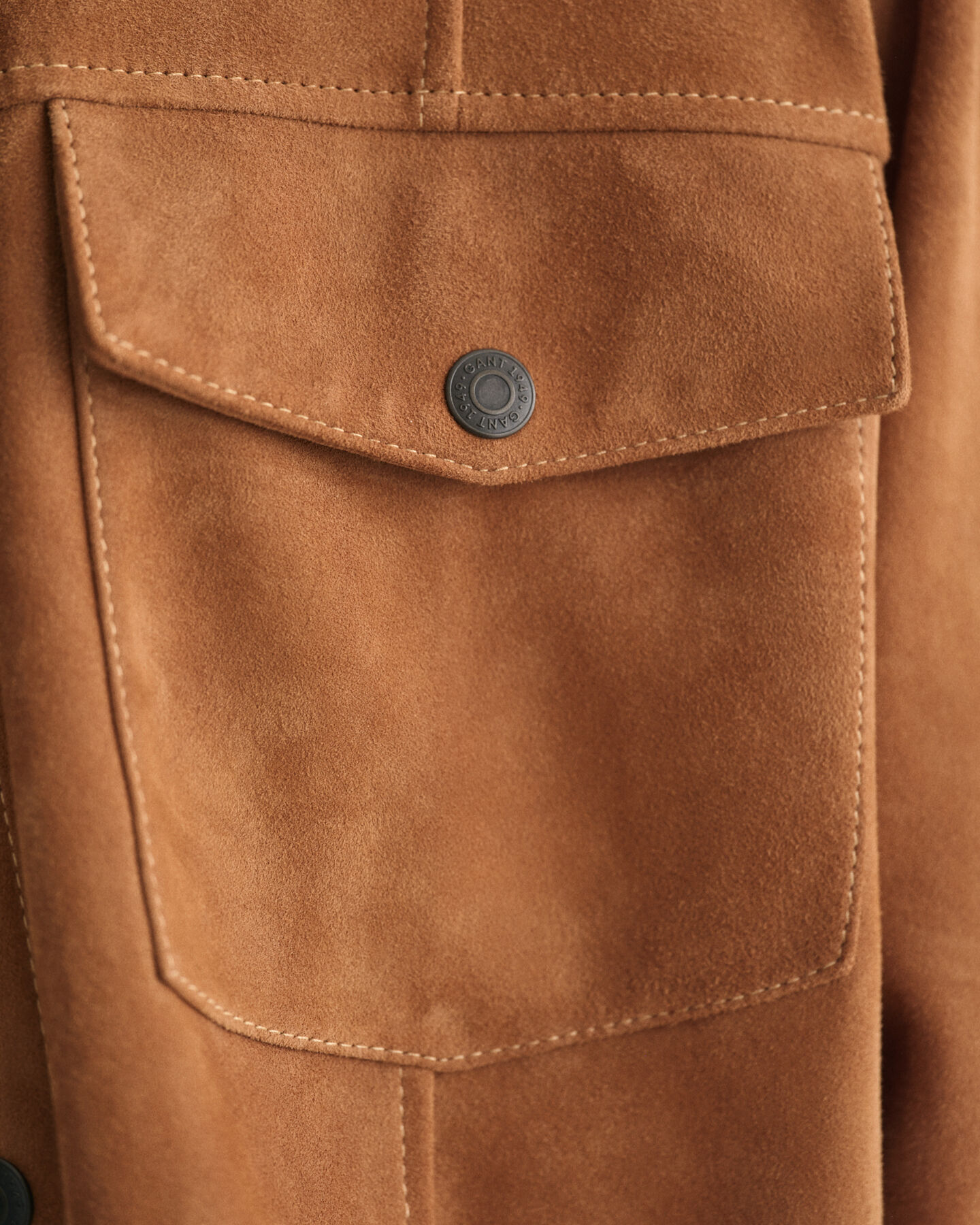 Oversized suède overhemd