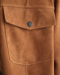 Oversized suède overhemd