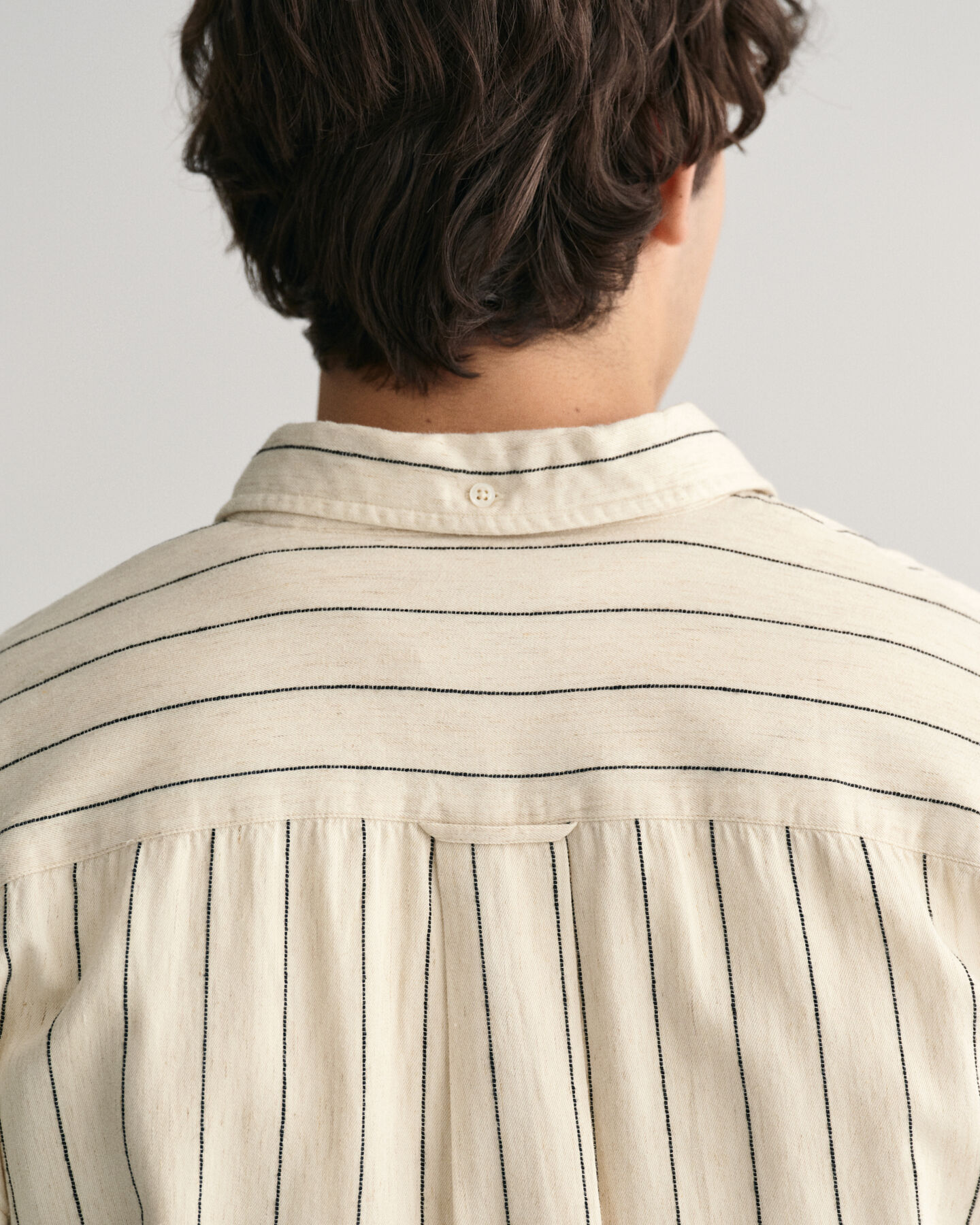 Relaxed Fit Slub Striped overhemd