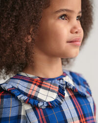 Girls geruite, flanellen jurk