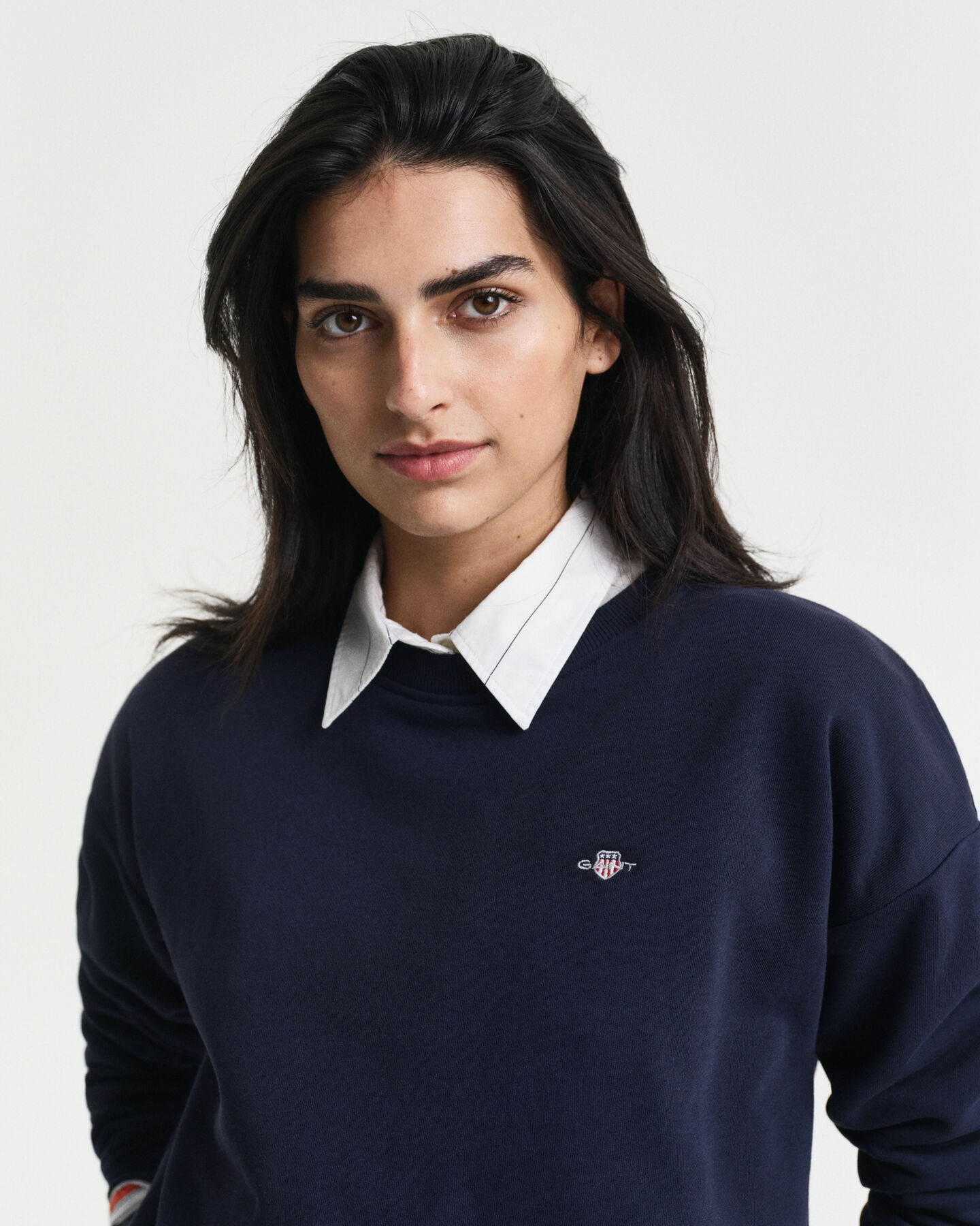 Shield sweatshirt met ronde hals