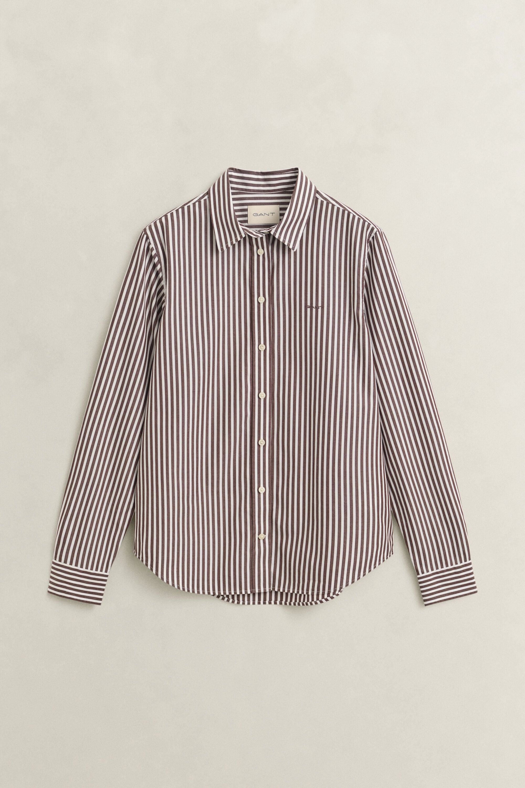 Classic Regular gestreept poplin overhemd