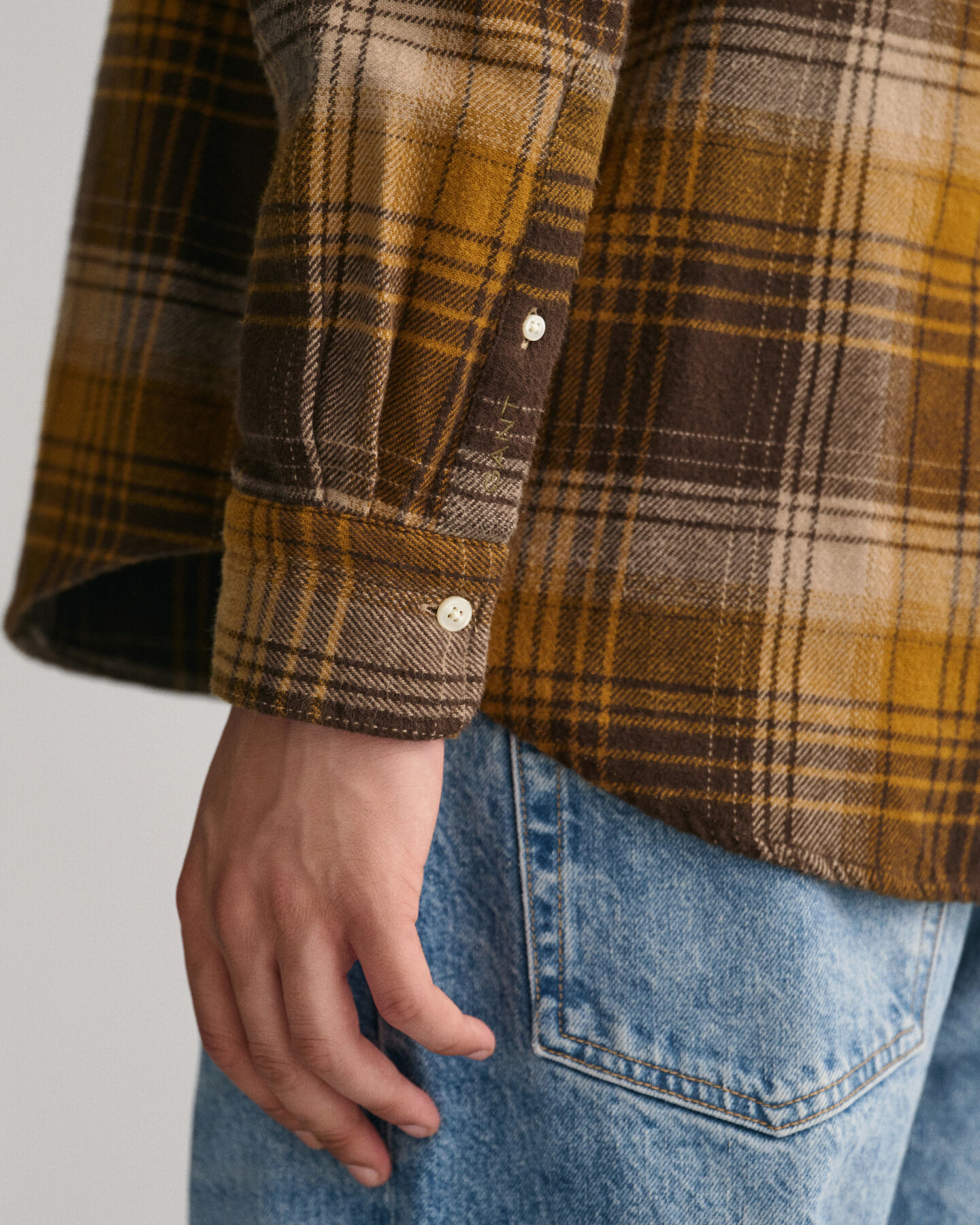 Relaxed Fit geruit overhemd van zwaar flanel